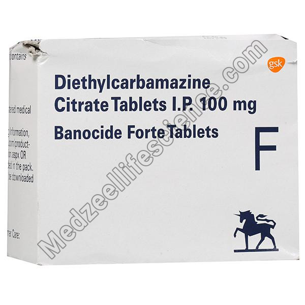Banocide Forte 100mg Tablet (Diethylcarbamazine)