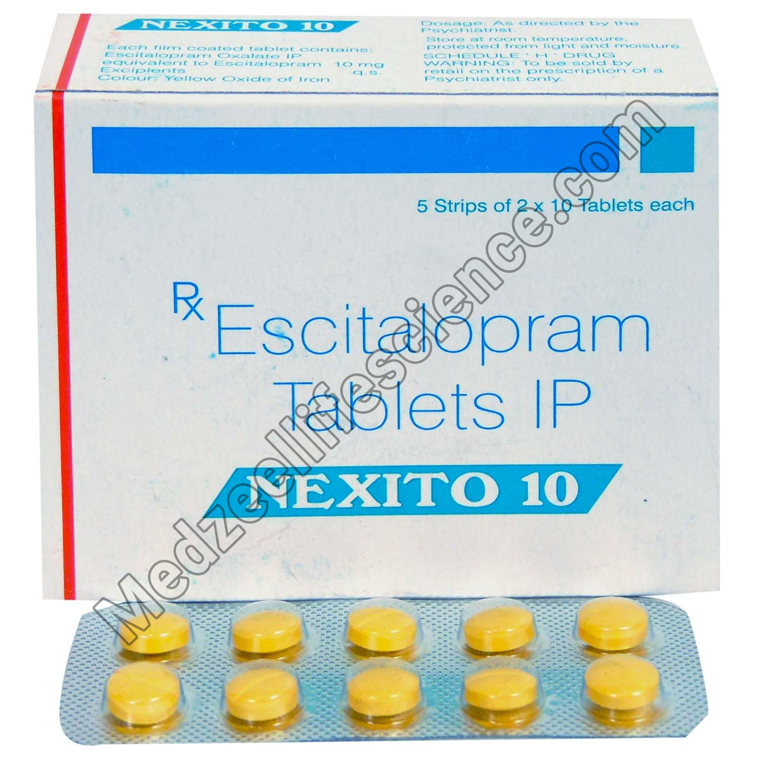 Nexito 10 Mg Tablet (Escitalopram)