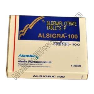Alsigra 100Mg Tablets (Sildenafil)