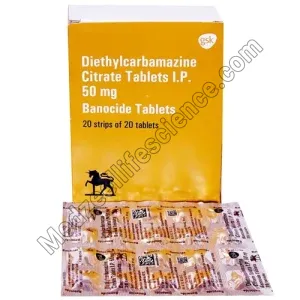 Banocide Forte 50mg Tablet (Diethylcarbamazine)