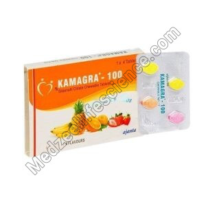 Kamagra Chewable 100mg Tablet (Sildenafil)