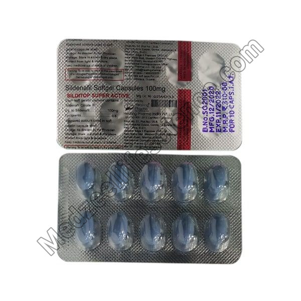 Silditop Super Active 100mg Tablet (Sildenafil)