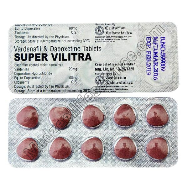 Super Vilitra Tablet (Vardenafil/Dapoxetine)