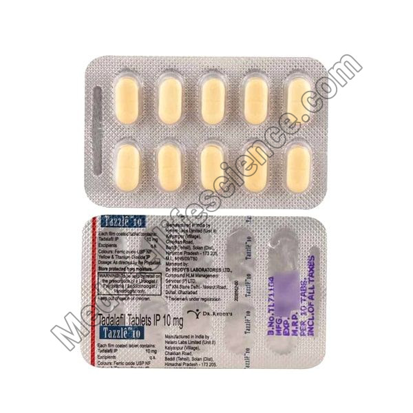 Tazzle 10Mg Tablets (Tadalafil)